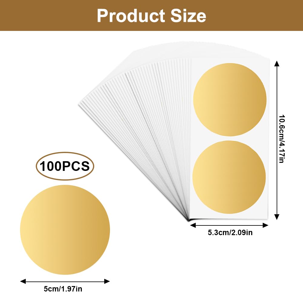 150 Pièces, 25mm Autocollant à Gratter Rond Cartes - Or (Scratch Card