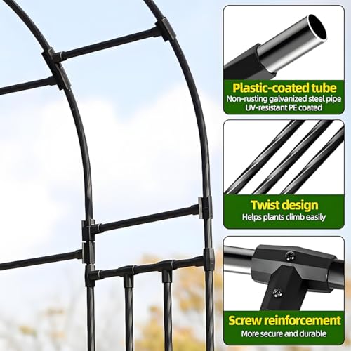 Arcos de metal para plantas con celosía resistente a la intemperie 4