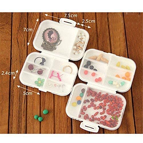 Portible Medicine Tablet Storage Container Case | 8 Slot Pill Case | Portable Weekly Pill Cases | Medicine Drug Box Pills Organizer (Pack Of 1). 2