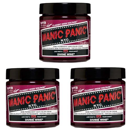 Manic Panic Vino Divino, Sin crueldad, Vegano y vibrante 3 x 118ml