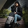 EverVanz Rolltop Laptop Rucksack -Tagesrucksack aus Leder und Polyester -Groß Rucksack Mit USB Ladeanschluss - Schulrucksack mit Laptopfach17 Zoll - Wasserabweisend Backpack für Damen & Herren #1