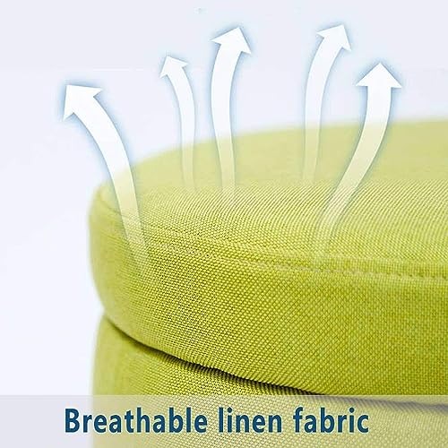 Pouf de rangement vert velours petit coffre de salon rond