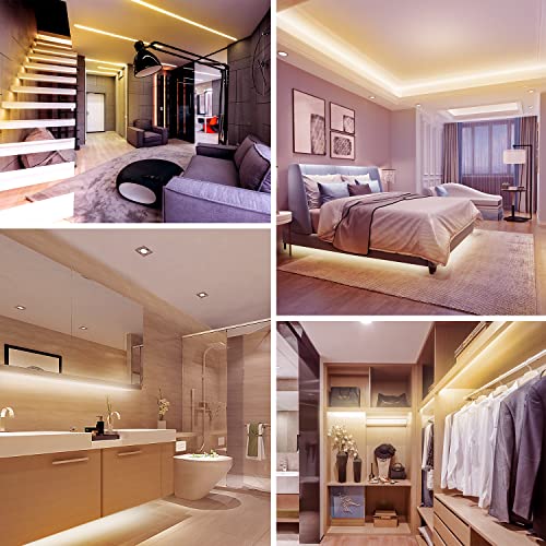 dalattin Warm White LED Strip Lights, 3000K Tunable Soft White Light Strip 16.4ft, Bright 300 LEDs, White Led Lights for Bedroom, Mirror, Kitchen Decoration by dalattin - Image 6