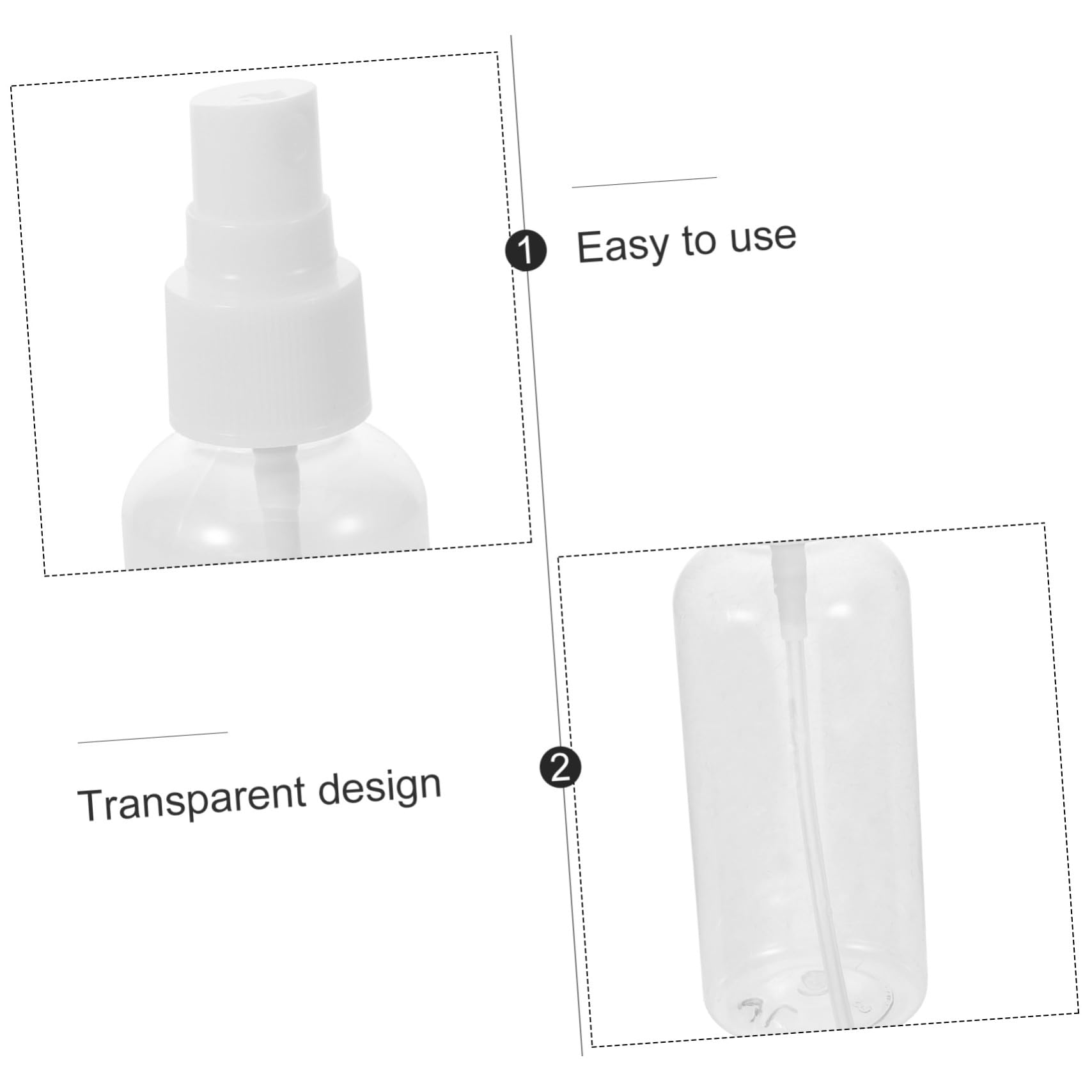 CALLARON 100 Sztuk Sztuk Przezroczystych Butelek Rozpylających Przenośny Atomizer Do i Olejków Eterycznych Wielofunkcyjne Pojemniki Podróżne z Mgiełką Wielokrotnego Napełniania