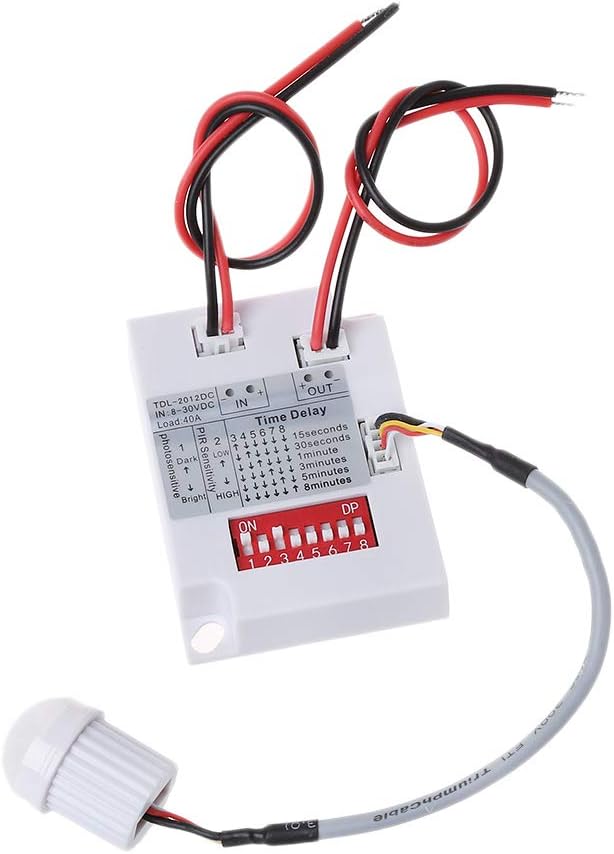 PIR Motion Sensor Switch TDL-2012 IR Body Induction Detector DC 12V Embedded Ceiling Mounting Intelligent on/Off for Light Lamps