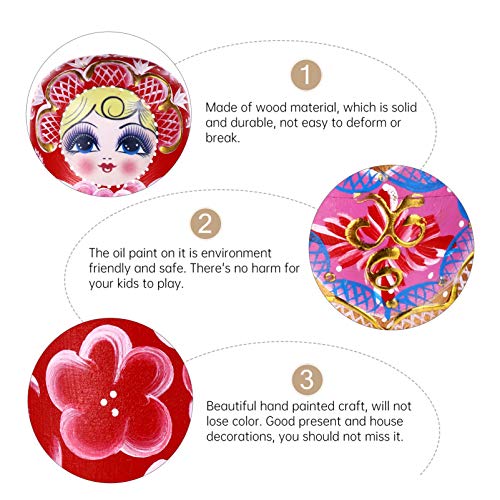 EXCEART 1 Conjunto de Boneca Russa Boneca de Madeira de Brinquedo Favor de Festa de Aniversário para