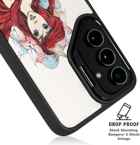Skinit Kickstand Phone Case Compatible with Galaxy S25 Ultra - Officially Licensed Disney The Little Mermaid Ariel Illustration Design