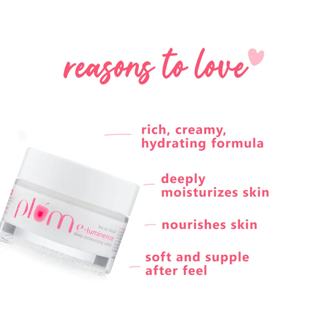 Plum Deep Moisturizing Creme, for Dry and Sensitive Skin, Intense Hydration and Nourishment, For Normal, E-Luminence, All-Season, Everyday Use (1.69 Fluid Ounce)