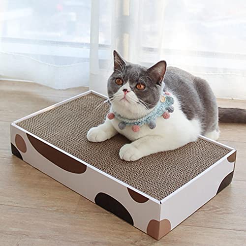 Baoblaze Almofadas de arranhar reversíveis para gatos com caixa de papel ondulado