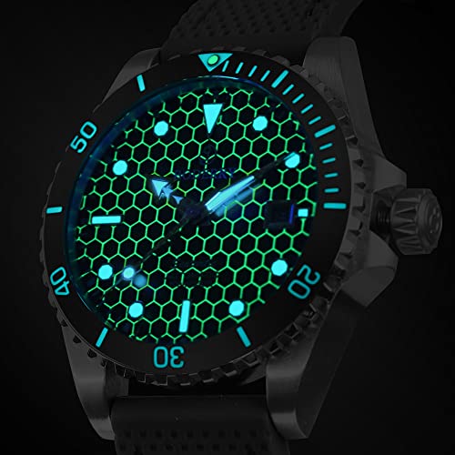 Boderry Original Japanese Automatic Dive Watches For Men,Titanium Case With Sapphire Crystal -100M Waterproof Mens Mechanical Wrist Watches With Swiss Super Luminova & Screw Down Crown #TOP3