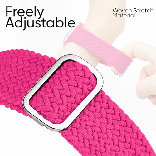 Image of 8 Pack Braided Stretchy Solo Loop Compatible with Apple Watch Bands Women