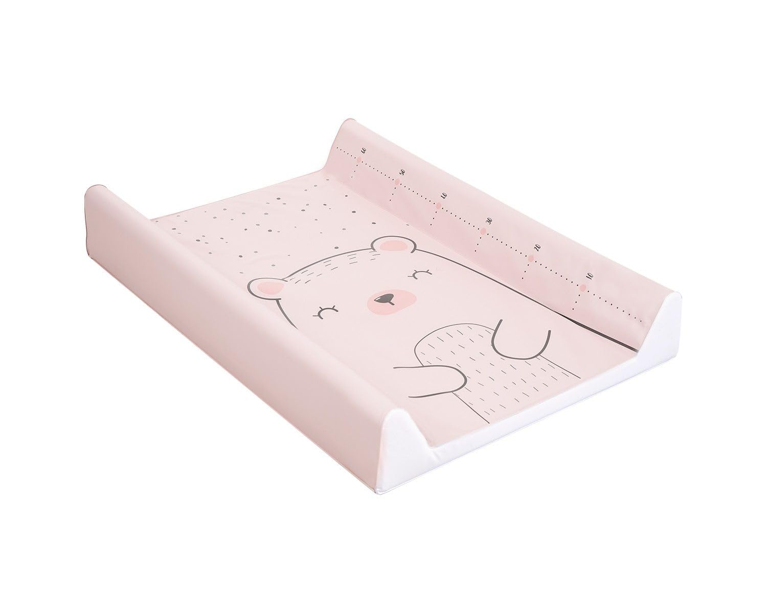 Fasciatoio Kikkaboo Morbido PVC 70x50cm bordo rialzato rivestimento impermeabile, colorazione:rosa rosato