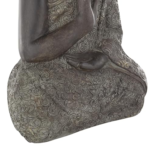 Estatua Decorativa Buda Polystone 21 x 11 x 7 pulgadas miniatura 5