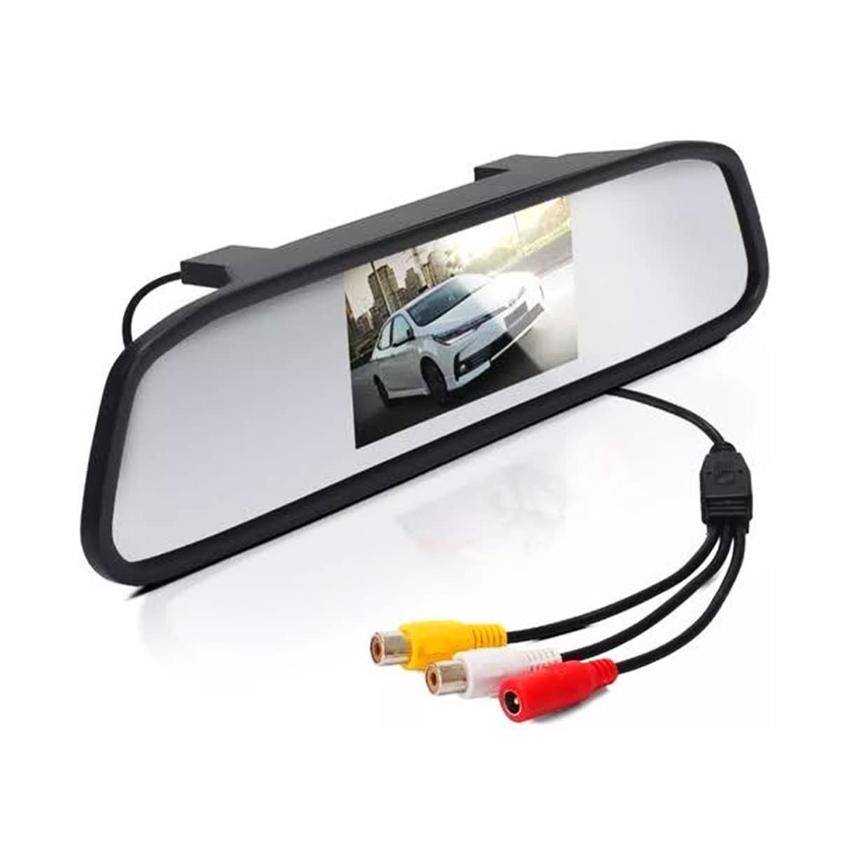 Espelho Retrovisor Monitor Para Câmera De Ré Tela 4.3 LCD Visor Automotivo Carro Van