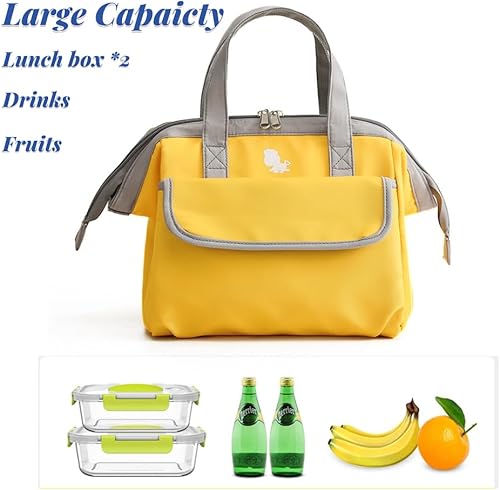 Miniatura 6 de Lonchera térmica reutilizable para hombres y mujeres, a prueba de fugas, lonchera Bento con bolsa para utensilios, lonchera para trabajo,