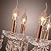 LightInTheBox Elegant Candle Style Crystal Chandelier with 9 Lights Pendent Light Ceiling Light Fixture for Living Room Gold Color Bulb Not Included