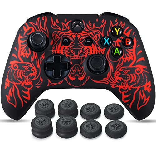 Skin en silicone manette Xbox One X S housse protection YoRHa rouge