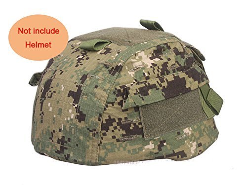 H mundo compra Tactical Airsoft Paintball casco, diseño con parte trasera de piel Para mich2002 Ver2 Woodland Digital AOR2