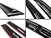 Cuztom Tuning JDM 3D Style Wavy Smoked Window Visor Rain Guard Deflector Compatible with 2016-2021 10th Honda Civic 4 Door Sedan