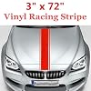 3″x 72″ Racing Stripe Vinyl Pinstripe Hood Decals Stickers Auto Vrachtwagen Voertuig (Color Name : Red)