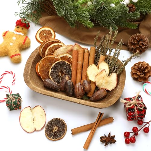 Siifert 4 Pack Christmas Stovetop Potpourri Xmas Simmer Pot Kit Dried Orange Apple Pieces Potpourri Simmer Pot Room Air Freshener Sachet Botanical Catchall Bowl Filler Decor for Holiday Xmas Decor by Siifert - Image 5