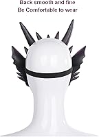 Vista 6 de KIHOARL Máscara de espuma de dragón 3D de Halloween, criatura mítica para disfraz de cosplay, color azul y morado