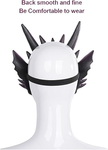 Miniatura 6 de KIHOARL Máscara de espuma de dragón 3D de Halloween, criatura mítica para disfraz de cosplay, color azul y morado