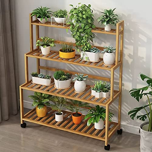 Support de plantes en bambou stable pour éviter les chutes de grands pots de fleurs