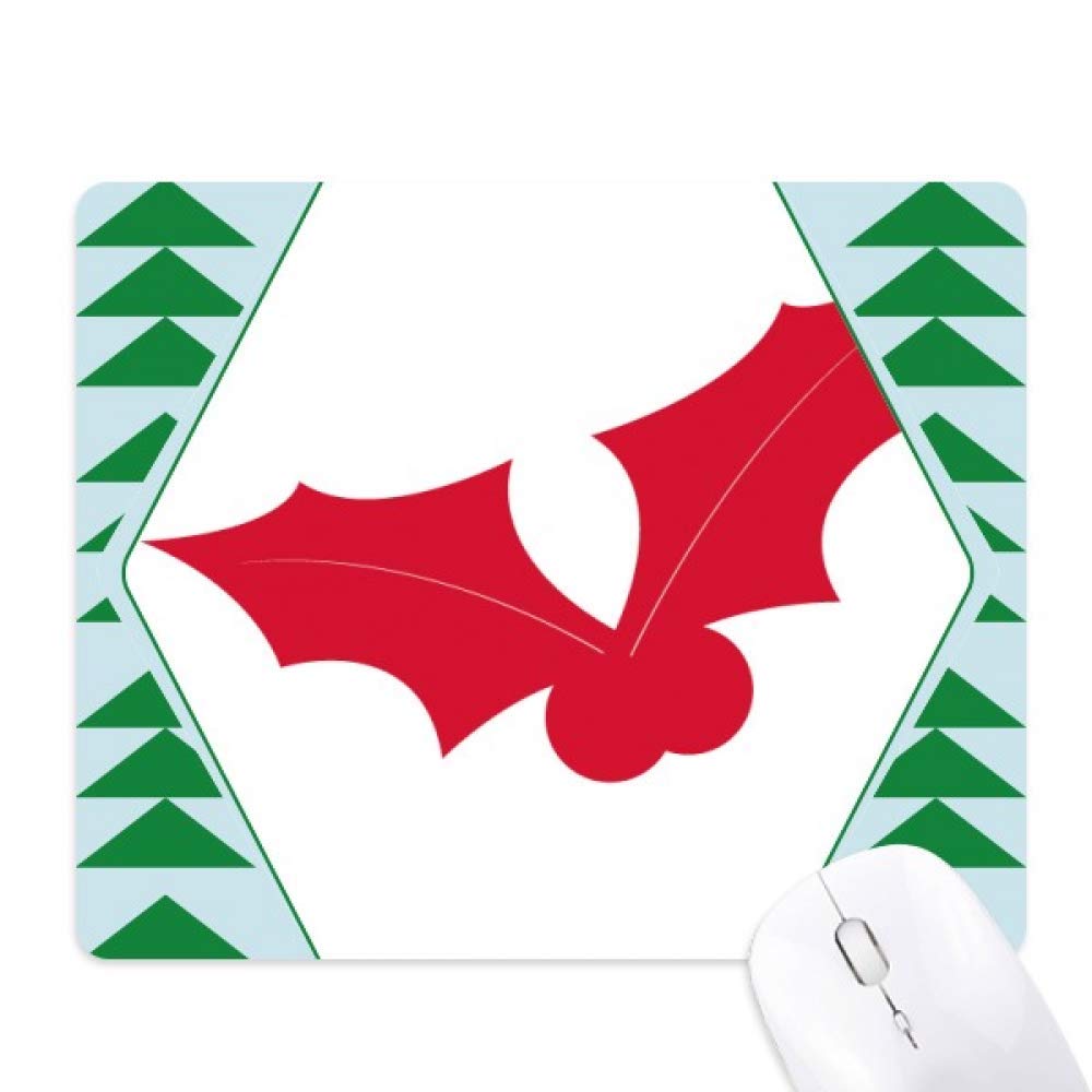 Tapis de souris Noël en caoutchouc stable antidérapant vert rouge - 6