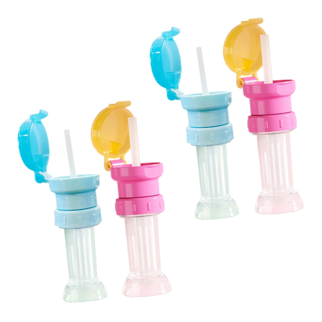 VILLCASE 12pcs Boy Girl Water Bottle Adapter with Straw Caps for Boy Girl Drinks Spill Easy to with Standard Bottles Lake