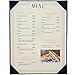 Juvale Menu Holder - 12-Pack, Black, 8.9 x 11.4 in - One-Page Menu Holder Style with Clear PVC Cover & Hard Back - Presenters for Bars & Cafes