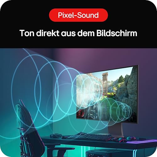 LG Ultragear™ 32GS95UX-B.AEU (32 Zoll) 4K UHD OLED Gaming-Monitor, 240Hz/480Hz, AMD FreeSync™ Premium Pro, DisplayHDR™ True Black 400, Pixel Sound, 2X HDMI 2.1, Grau