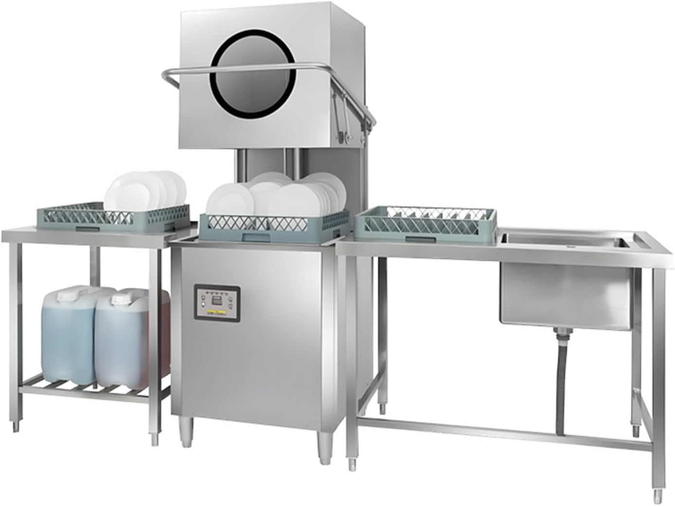 Kitchen Sink with Dishwasher Commercial Multifunction High Speed Kitchen Dishwasher for Restaurant Hotel Canteen School