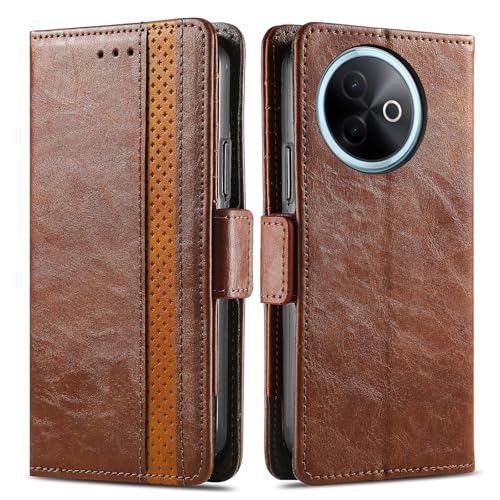 Coque Vivo Y39 5G étui housse protection marron à rabat cuir