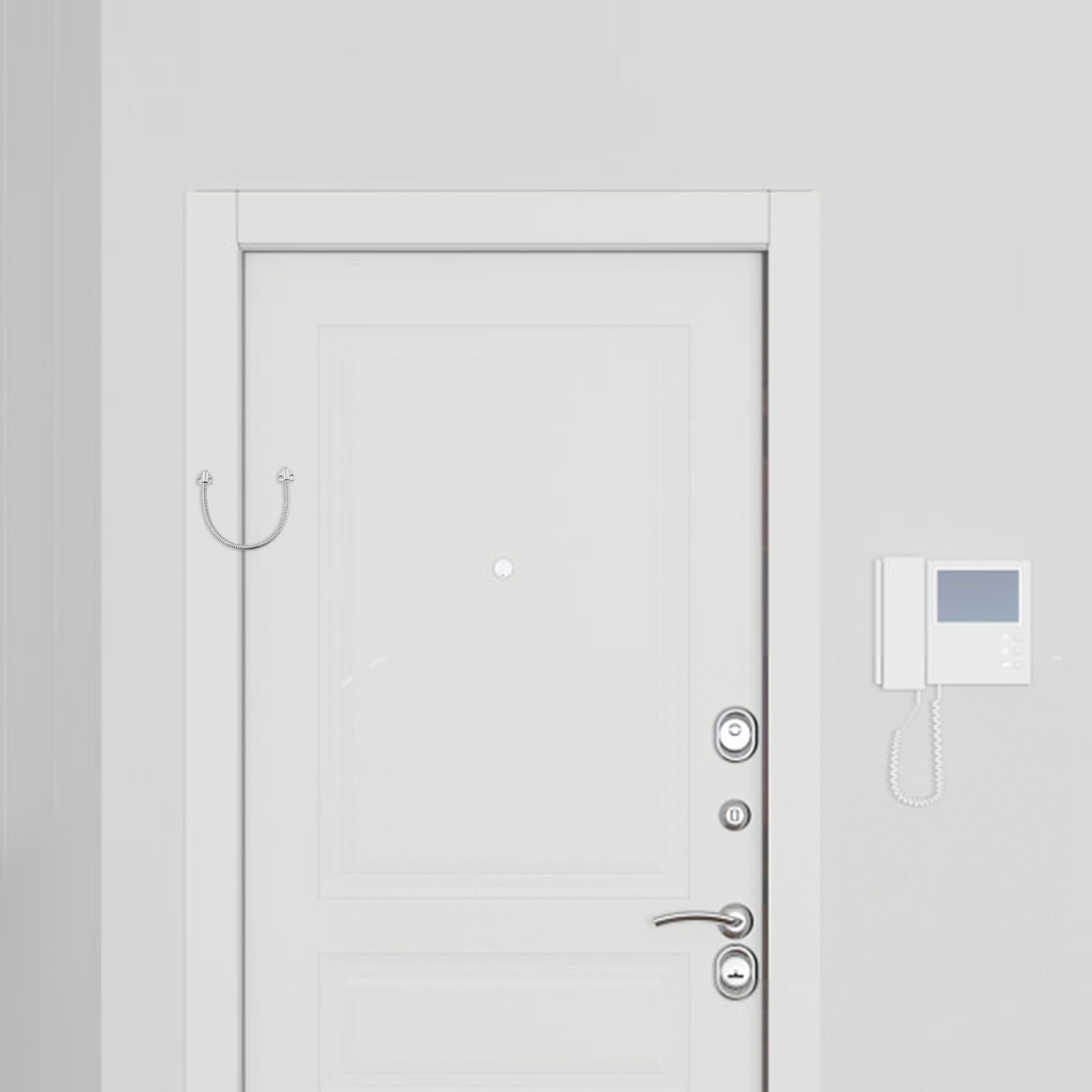 Lot de 6 passants de porte blindés en acier inoxydable