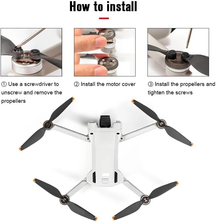 Miniatura 3 de KstUff Cubierta de motor para DJI Mini 4 Pro a prueba de polvo Protector de motor Caso protector para Mini 3 Drone Accesorios (Talla para DJI Mini 3)