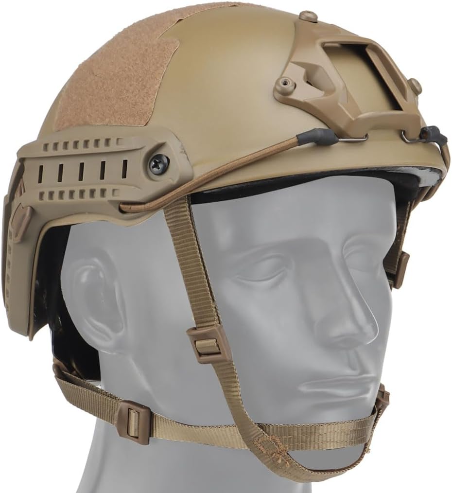 Tactical Fast Helmet Set, Adjustable Airsoft Helmet with Noise Cancelling Headset, Mask, Goggles, Battery Bag, NVG Model and Nylon L4G24 for Hunting, CS, BBS, Airsoft Training, Paintball