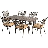 Hanover Traditions 7-Piece Rust-Resistant Aluminum Outdoor Patio Dining Set with...