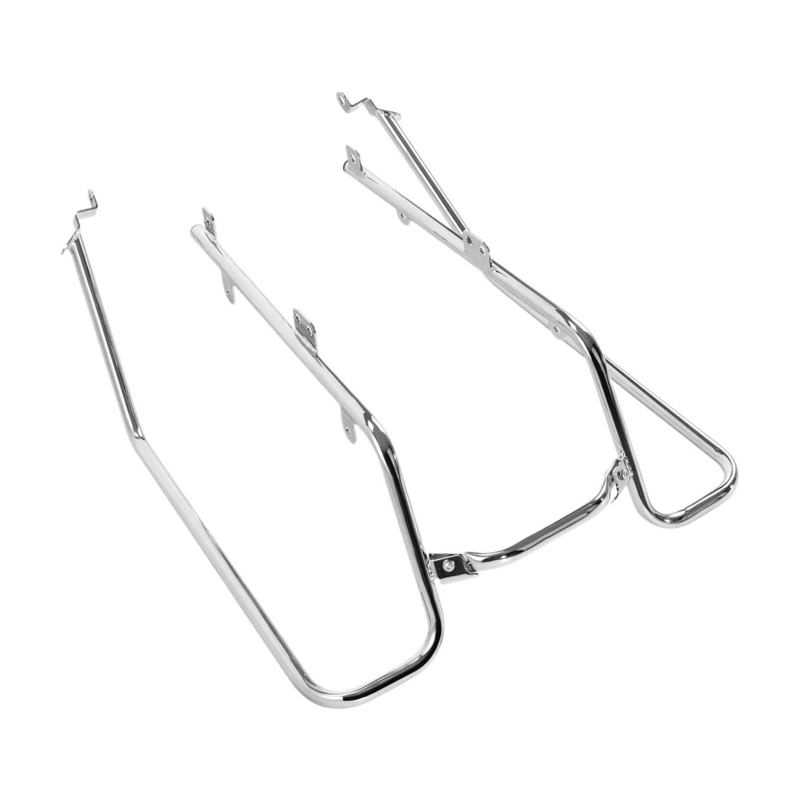 HYMEFH Saddlebag Conversion Support Brackets Compatible with Harley Dyna Fat Bob Street Low Rider Super Glide Switchback FLD FXDB FXDL(Chrome)