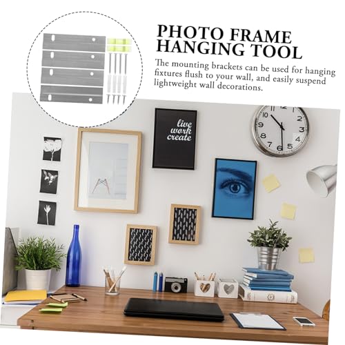 Image of Generic 6sets Heavy Duty Mirror Hangers and Picture Mounting Brackets Easy to Install Wall Hangers for Photos Art and Mirrors Design Expansion Screws
