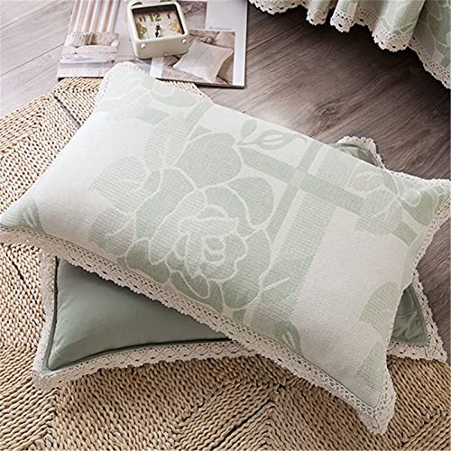 Couvre-lit en lin matelassé vert 230x250 pour un lit double d'exception - 8