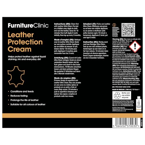 Furniture Clinic Leather Complete Restoration Kit | with Leather Recoloring Balm, Cleaner, 2-in-1 Protection Cream & Conditioner, Sponge, and Cloth | Repair Kit for Furniture (Ivory) by Furniture Clinic - Image 8