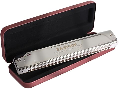 T2406S Tremolo Harmonica 24 Holes Professional Mouth Organ Polyphonic Harmonica For Adults Professional Players Students Musical Instrument key of A