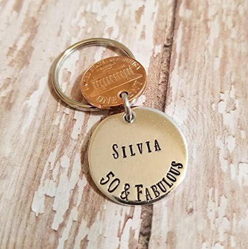 Miniatura 6 de Tucker's Trinkets And Treasures 50 & Fabuloso Cumpleaños Año Llavero