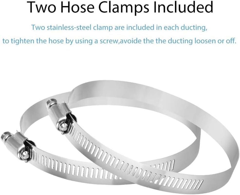 Flexible Canvas Ventilation Duct 6" 8" 10" 12" 14" 16" 18" 20" HVAC Duct Hosing Flame Retardant Dryer Vent Hose Air Ducting(L 6m(19.7ft),225mm(8.9"))