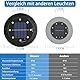 FLOWood Solar Bodenleuchte Aussen 12 Stück, 6000K Solarlampen für Außen 8 LED Solarleuchten Garten IP65 Wasserdicht Upgrade in Schwarz für Deck, Garten, Gehweg, Rasen, Hof, Warmweiß