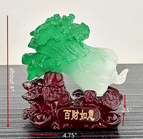Betterdecor Feng Shui Bai Choi/Pok Choi (The Cabbage) Statue For Wealth Luck (With A Bag) #TOP3