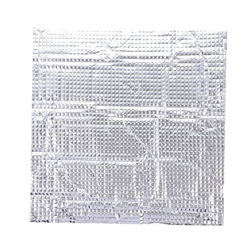 Healeved Hot Bed Insulation Mat for 3d Printer 300x300x10mm, Silver Insulation Cotton Pad with Low Thermal Conductivity 