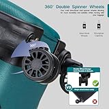 Aerostar Medium 26” Lightweight Softshell Expandable Suitcase, Integrated Combination Lock, 4 Wheels Check in Luggage for 15 to 20kg (Teal, 77 litres) - Image 4