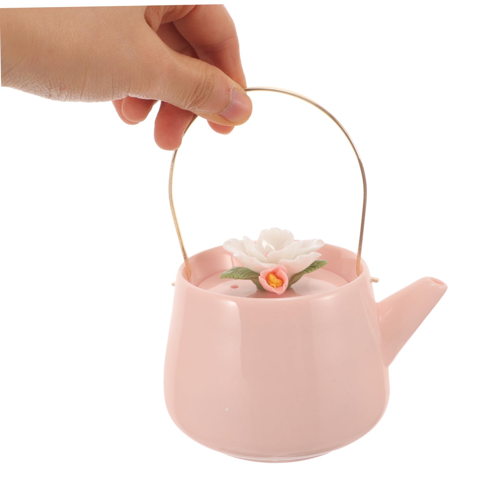 Gatuida 3piezas Tetera De Cerámica Vintage Diseño Floral Para Estufa Tetera De Kung Fu Para Aficionados y Principiantes Té